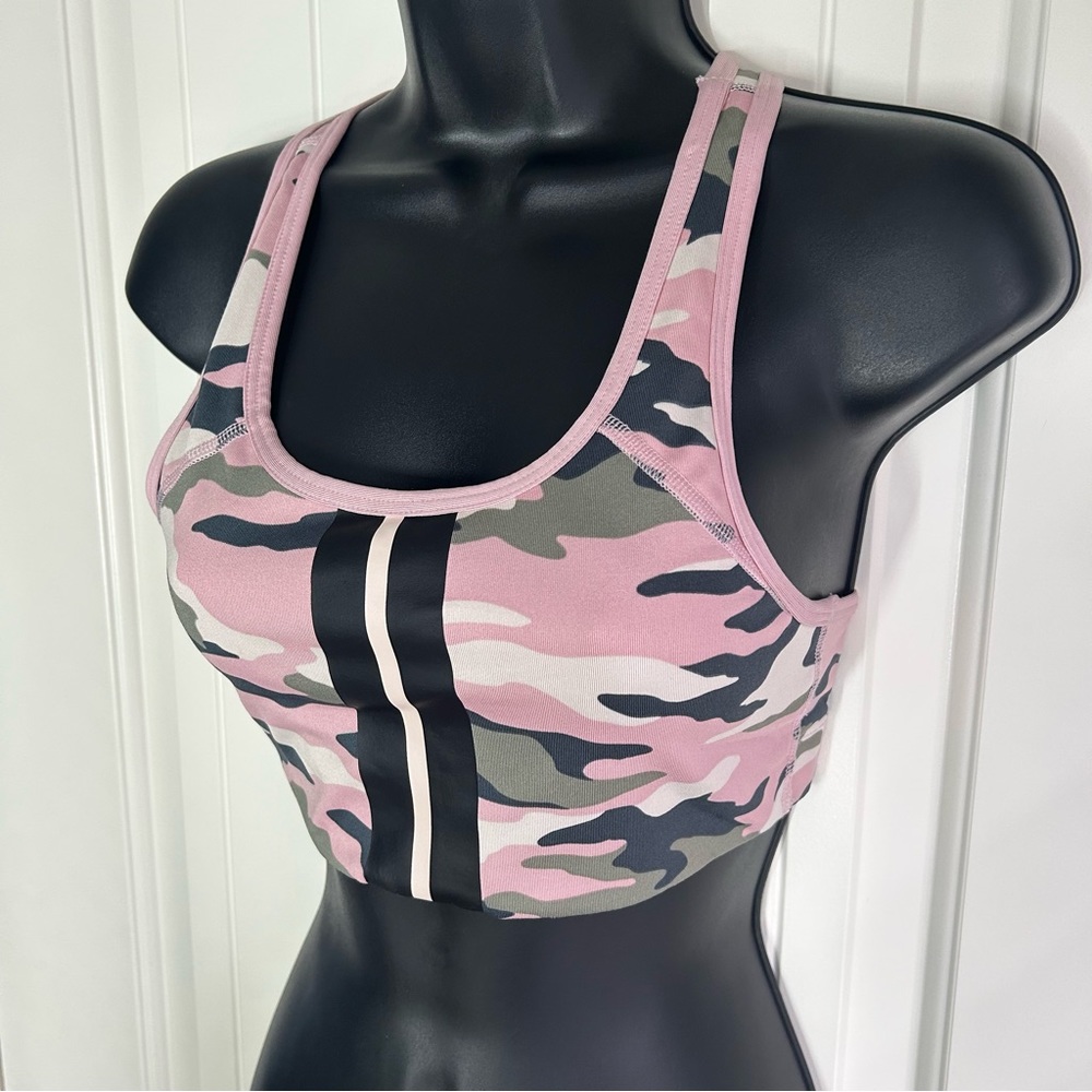 Victoria’s Secret PINK Camo Ultimate Unlined Sports Bra Medium Support Small S - Picture 9 of 10